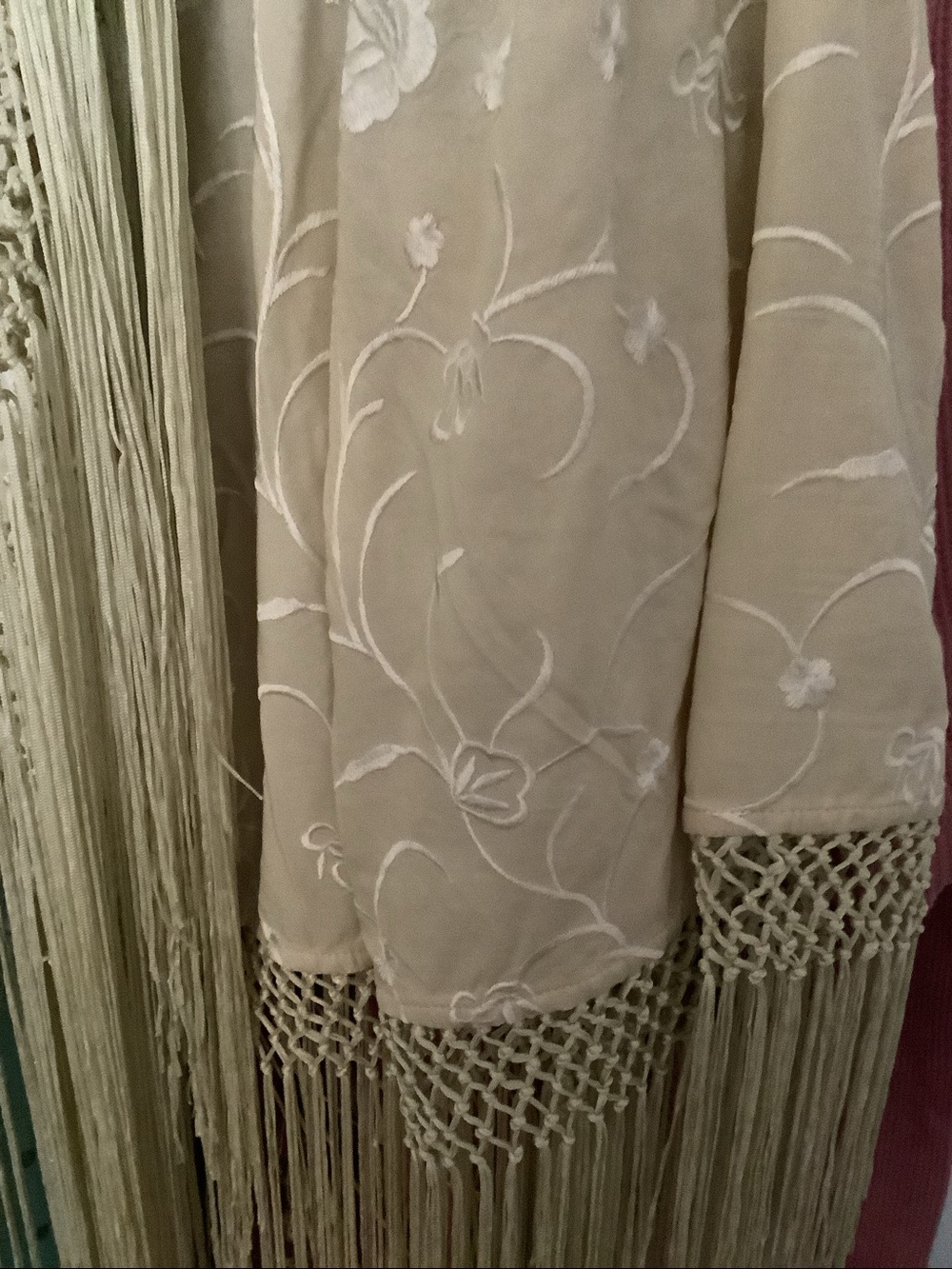 Free People Ivory Embroidered Fringe Kimono white and ivory - Picture 8 of 9